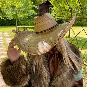 SOLD - Jumbo “unisex” Cowboy Straw Cowboy Hat